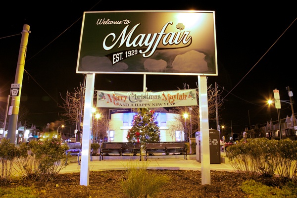 <p><p>A small park, located on the corner of Cottman and Franford avenues in the Mayfair neighborhood of Philadelphia features a decorated tree. (Nathaniel Hamilton/for NewsWorks)</p></p>
