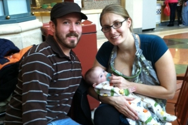 <p><p>About 15 moms and their babies attended Sunday's nurse-in at the Concord Mall (Shirley Min/WHYY)</p></p>
