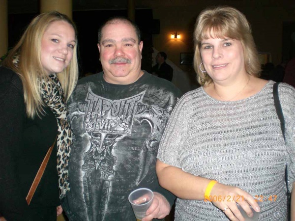 <p><p>Maggie Tobin (left) joins Rob and Beth Berry at the Patrick Coyle Sr. fundraiser. (Carrie Hagen/for NewsWorks)</p></p>
