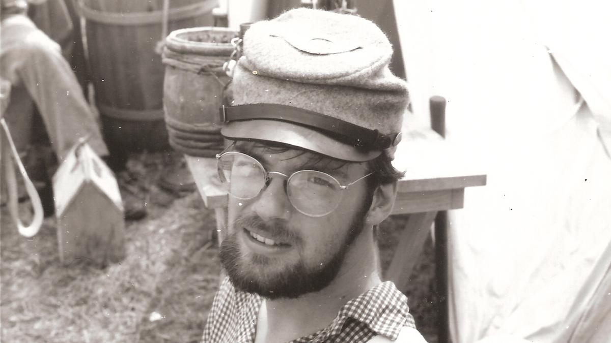  The author at the 130th anniversary reenactment of the Battle of Gettysburg, July 3, 1993. (Image courtesy of Michael Carolan) 