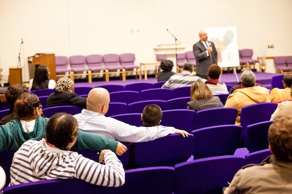 <p><p>District Attorney Seth Williams speaking to those who attended a town hall hosted by his office in Northwest Philadelphia on Tuesday. (Brad Larrison/for NewsWorks)</p></p>
