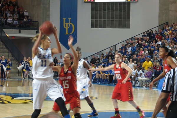 <p><p>The Hens battled back after Maryland extended their lead halftime, coming within three points of the Terps with about eight minutes left, but that was as close as they would get. (Mark Eichmann/WHYY)</p></p>

