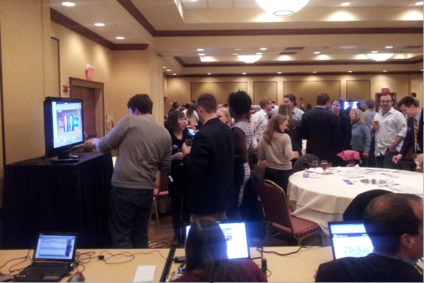 <p><p>Casey supporters watching results in Scranton. (Tom MacDonald/WHYY)</p></p>
