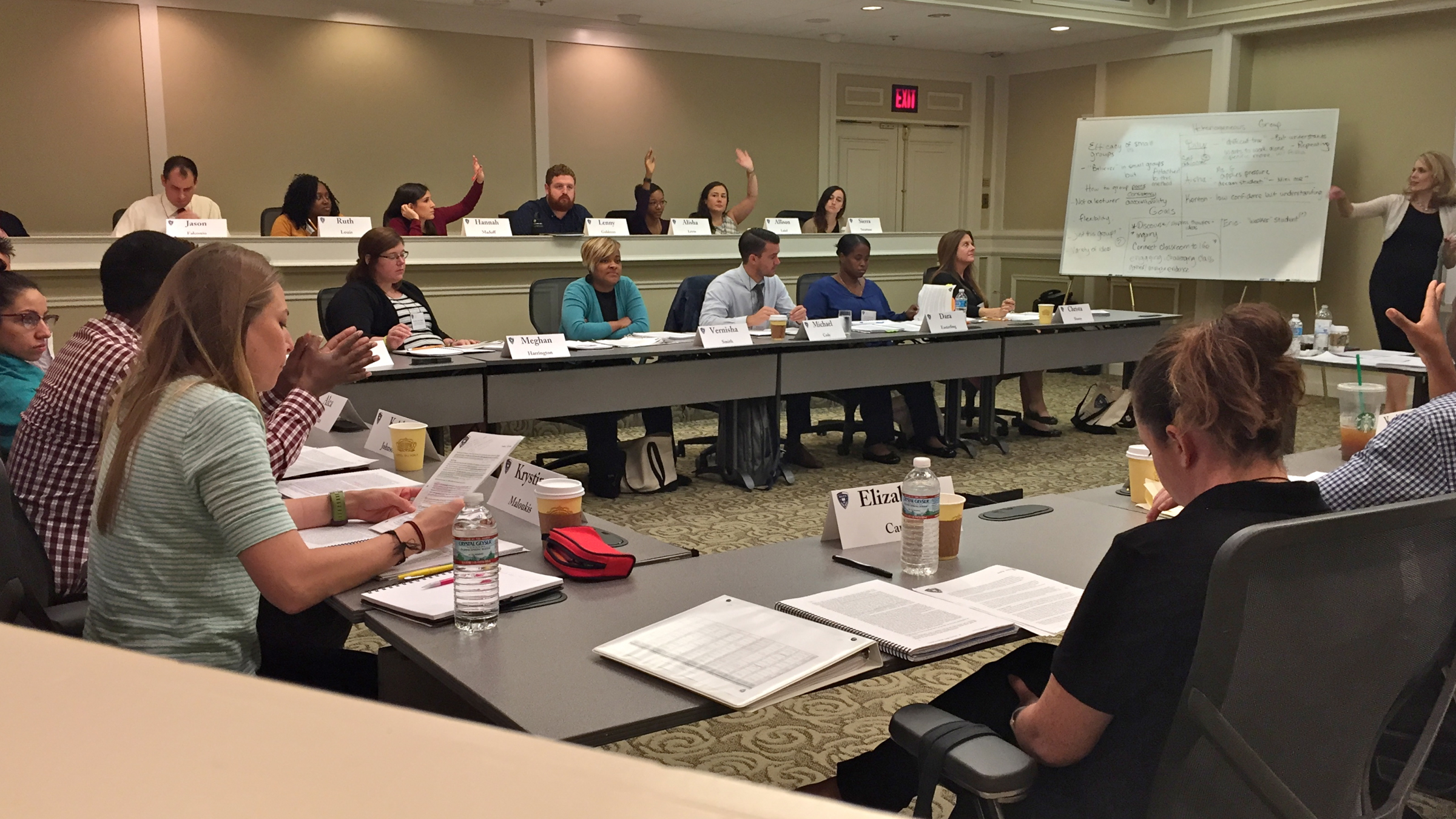  Top teachers gather for a seminar at the National Academy of Advanced Teacher Education or NAATE. (Avi Wolfman-Arent/WHYY) 