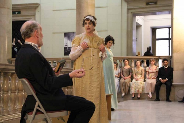 <p><p>Mr. and Mrs. Bennet (Nick Lutwyche and Jane Jennings) argue over their daughter's refusal of a marriage proposal. (Emma Lee/for NewsWorks)</p></p>
