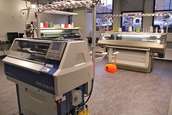 <p><p>The Shima Seiki knitting machines at Drexel's ExCITe Center can complete a garment in about 30 minutes. The machines can also produce medical devices and automotive parts and researchers are exploring ways to knit robots. (Emma Lee/for NewsWorks)</p></p>
