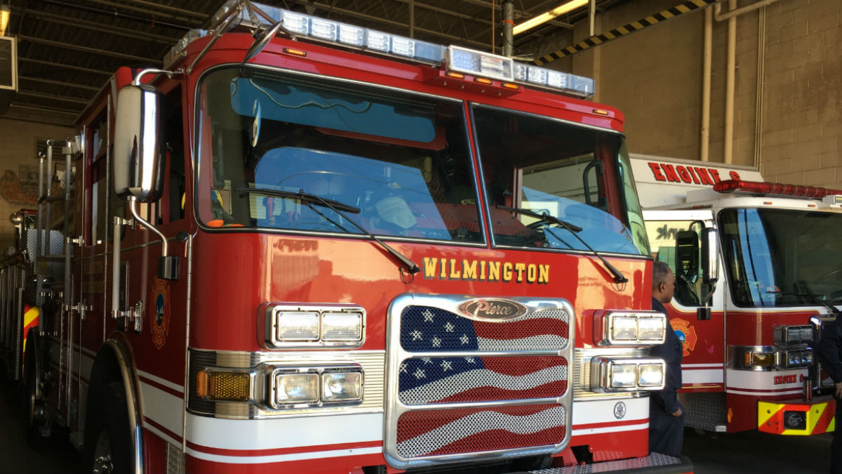 Wilmington fire truck (Mark Eichmann/WHYY)  