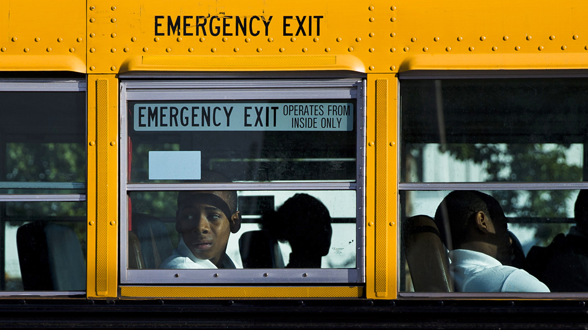 Students arrive on the first day of school in Philadelphia. The city opened three new public high schools in an effort to show the troubled district is still trying to innovate despite the specter of massive layoffs. (AP Photo/Matt Rourke) 