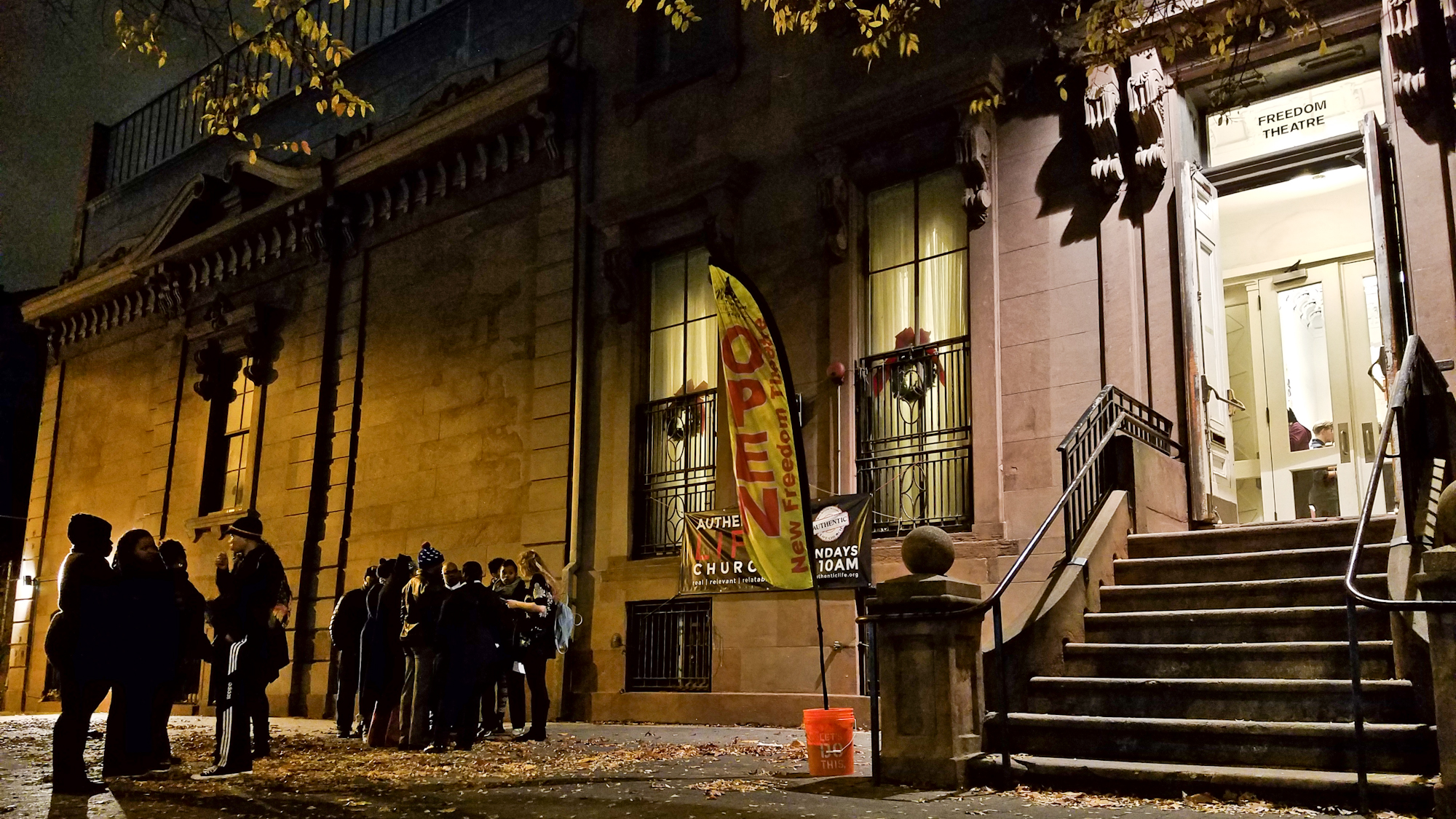  Members of the Alumni Coalition of New Freedom Theatre have asked the theater's board and executive staff to be more transparent about its decisions regarding the future of the theater and its education programs. (Peter Crimmins/WHYY) 