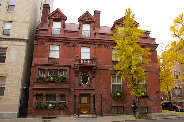 <p><p>The Horace Jayne House, designed by Frank Furness and Allen Evans, was built in 1895 on the corner of 19th and Delancey streets in Philadelphia. (Nathaniel Hamilton/for NewsWorks)</p></p>
