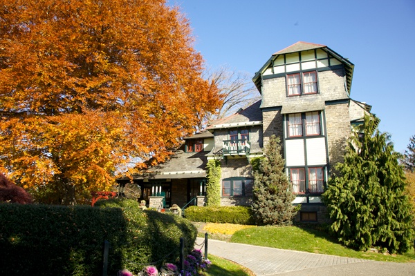 <p><p>Frank Furness designed the Knowlton Mansion in 1879 for the Rhawn Family. It was completed in 1881 at a cost of $32,636.16 — about $749,022 by today's standards. As architect, Furness earned $600 — or about $13,770 adjusted for inflation. (Nathaniel Hamilton/for NewsWorks)</p></p>
