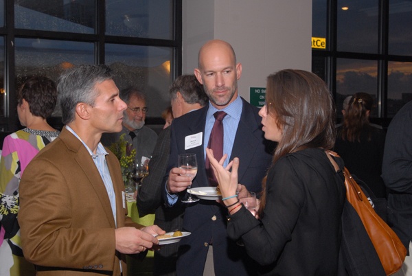 <p><p>Matt Daniel (left) with Pepper Council co-chair Aaron Maass, owner of MaassMedia, and Camila Herrera (Photo courtesy of Steve Martin)</p></p>
