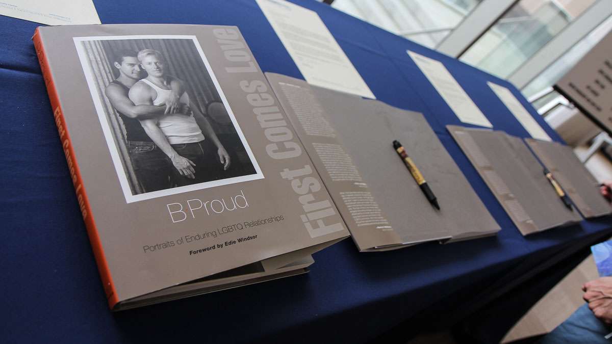 Personal stories are part of a National Constitution Center exhibit Speaking Out for Equality: The Constitution, Gay Rights and the Supreme Court, opening in early June. (Kimberly Paynter/WHYY)