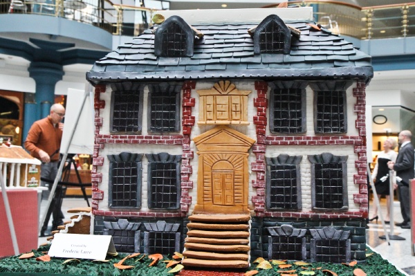 <p>A gingerbread replica of Mt. Pleasant by Frederic Larre of STARR Events. (Kimberly Paynter/for NewsWorks)</p>
