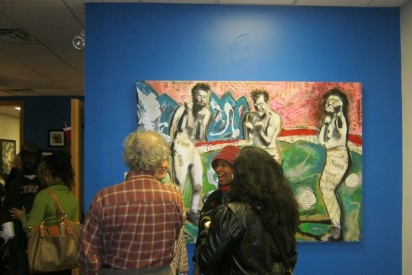 <p><p>An estimated 100 people turned out for the inaugural Germantown Artists Roundtable networking event on Sunday. (Alaina Mabaso/for NewsWorks)</p></p>

