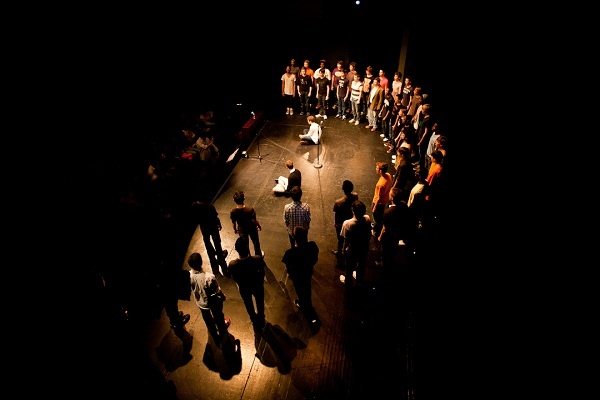 <p><p>"The Grads" of Keystone State Boychoir perform "Sound Off," a number written by GFS alum Paul Rardin. (Brad Larrison/for NewsWorks)</p></p>
