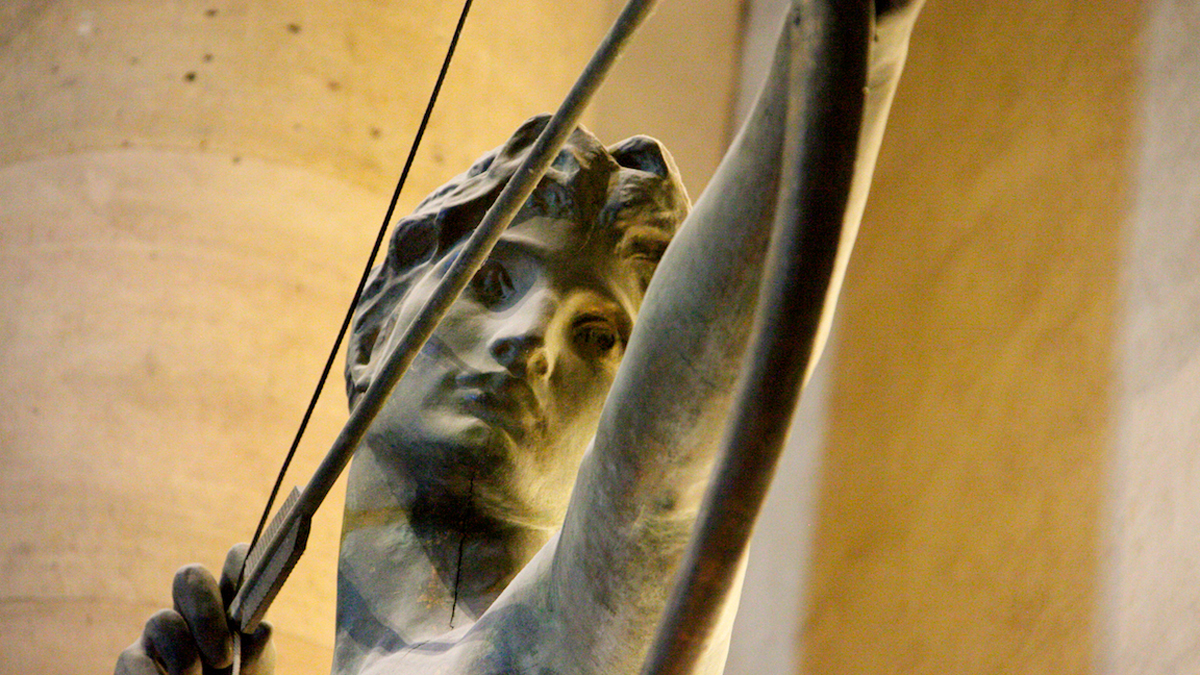  The Philadelphia Museum of Art's Diana sculpture is 13 feet tall and was once mounted on top of Madison Square Garden. (Nathaniel Hamilton/for NewsWorks) 