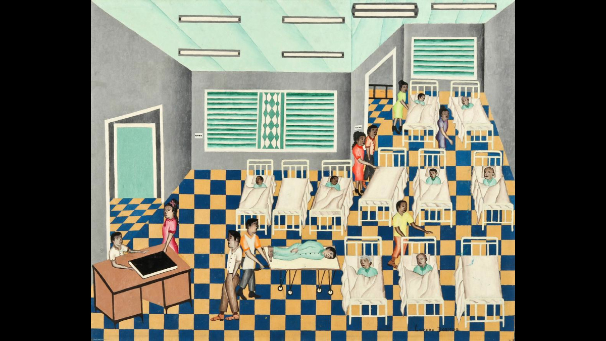  'Hospital' by Luders Dormus is among the works of Haitian art to be auctioned. (Material Culture) 