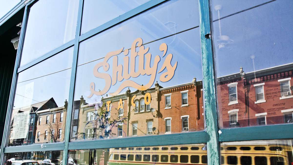 n Icy sign at Shifty's Taco in Brewerytown. (Kimberly Paynter/WHYY)