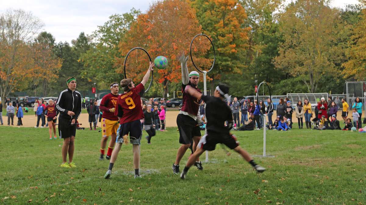 The 6th Annual Quidditch Tournament at the Chestnut HIll College was a day long event (Natavan Werbock/for NewsWorks)