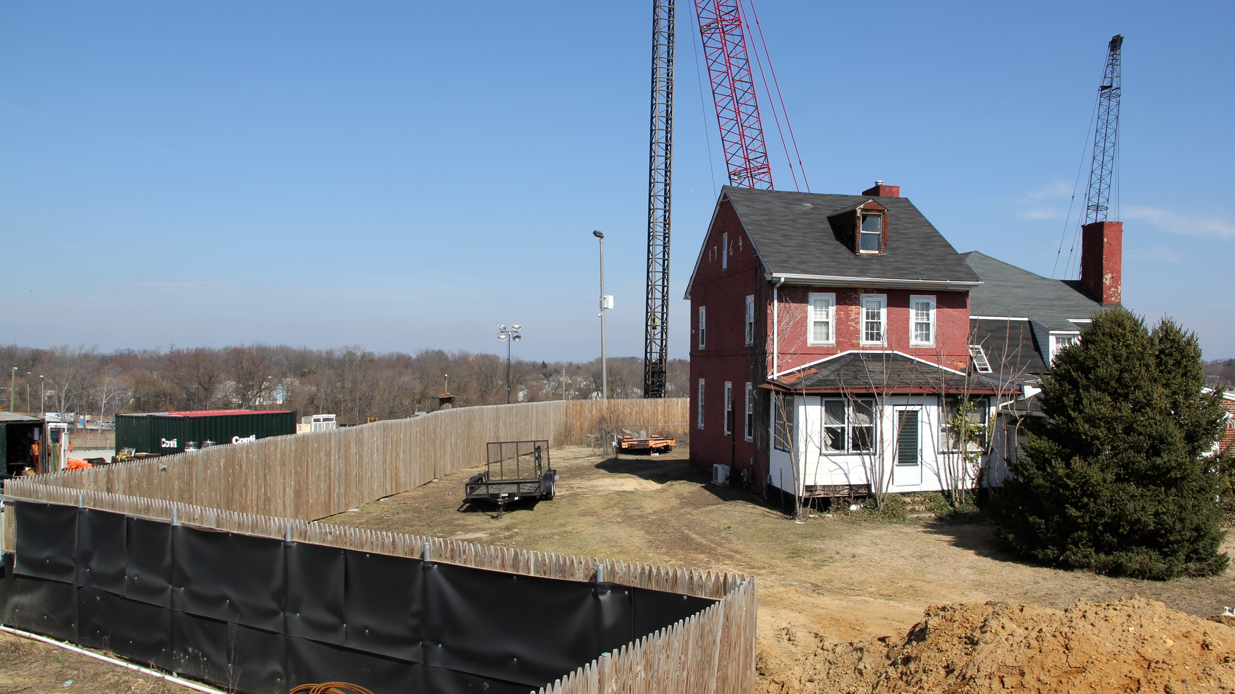  Hugg-Harrison-Glover House in Bellmawr, built in the 1700s, was demolished to make room for the widening of I-295. (Emma Lee/WHYY, file) 
