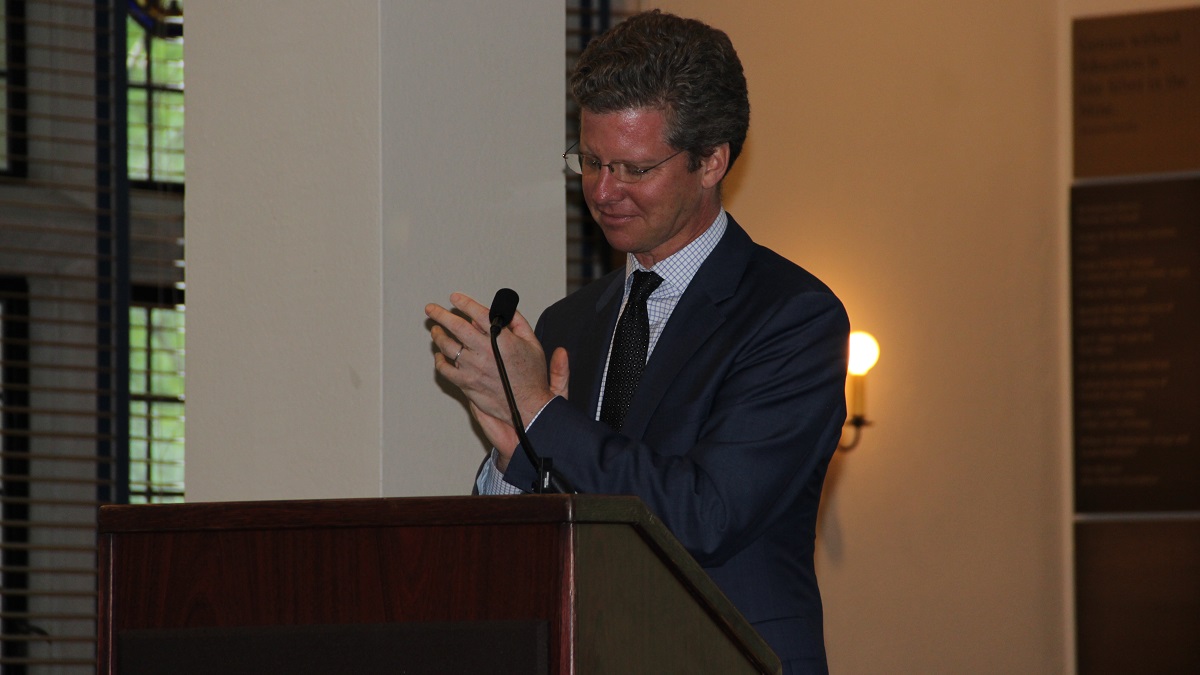  Conference keynote speaker U.S. Secretary of Housing and Urban Development Shaun Donovan said 'research changes the game' in addressing homelessness. (Maiken Scott/WHYY) 