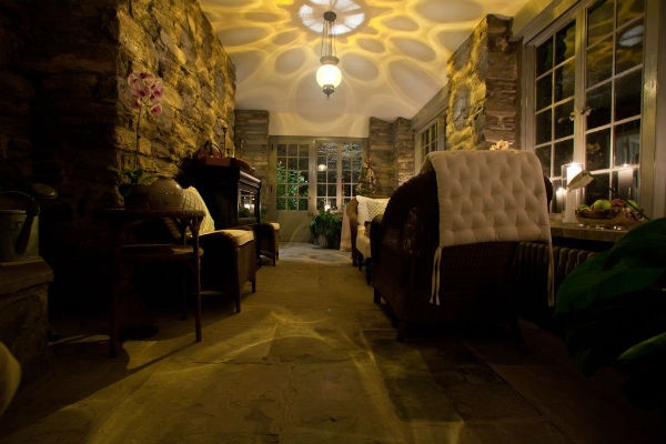 <p><p>A patio room in a Chestnut HIll home that was open to the public Saturday for the Holiday House Tour. (Brad Larrison/for NewsWorks)</p></p>

