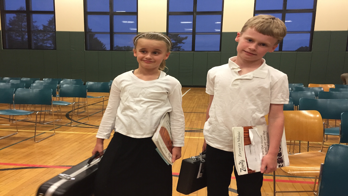 Photo courtesy Courtney Harris Bond (Author's budding twin musicians) 