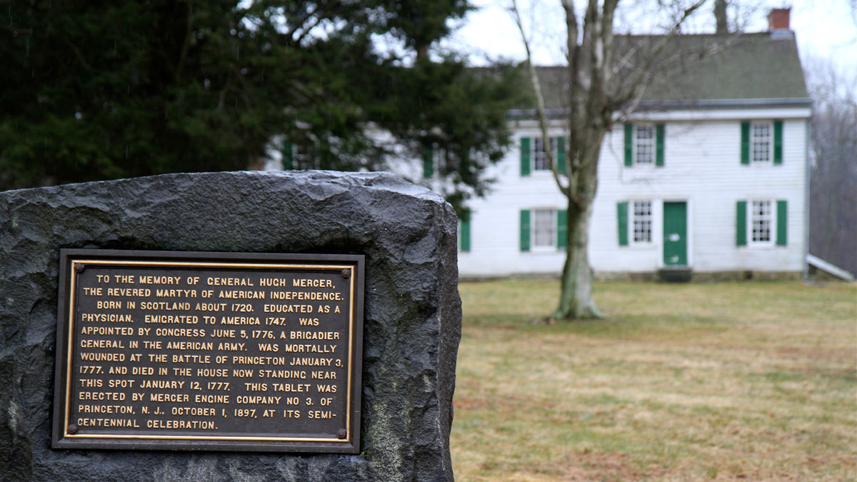 Princeton Battlefield State Park preserves the Clark House, where American General Hugh Mercer died of his wounds. (Emma Lee/for NewsWorks)