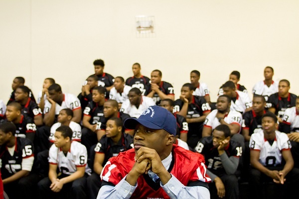 <p><p>Imhotep senior Eerin Young would sign with, and receive a scholarship from, the University of Rhode Island. (Brad Larrison/for NewsWorks)</p></p>
