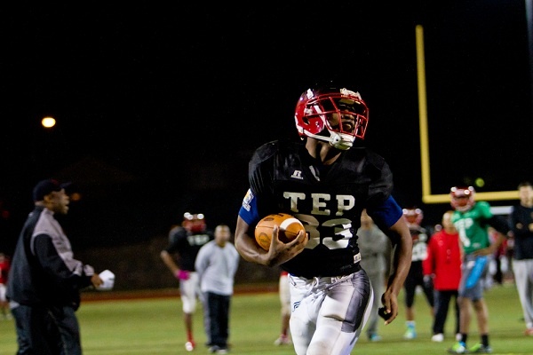 <p><p>David Williams run for the endzone during Thursday's practice. (Brad Larrison/for NewsWorks)</p></p>
