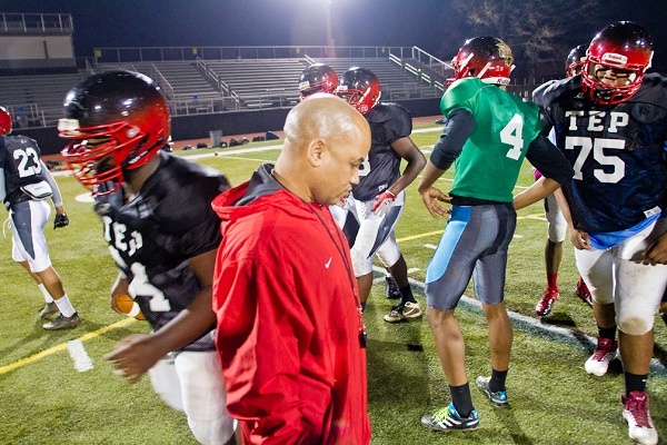 <p><p>First-year head coach Albie Crosby said that between the successes of Imhotep and the Northwest Raiders youth programs, Northwest Philly has evolved into a football Mecca of late. (Brad Larrison/For NewsWorks)</p></p>
