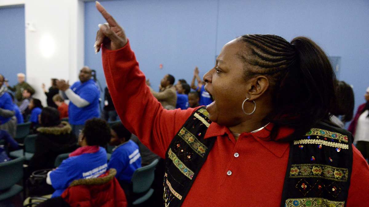 West Philadelphia Pastor Pamela Williams loudly decried Commissioner Simms for pushing for conversion the of Wister. 