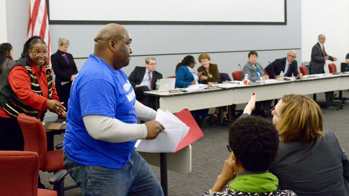 Former Wister parent William Jackson said Hite had changed his mind on Wister because the children 'hadn't been failed enough yet.' Hite bristled at that characterization. (Bastiaan Slabbers for WHYY)