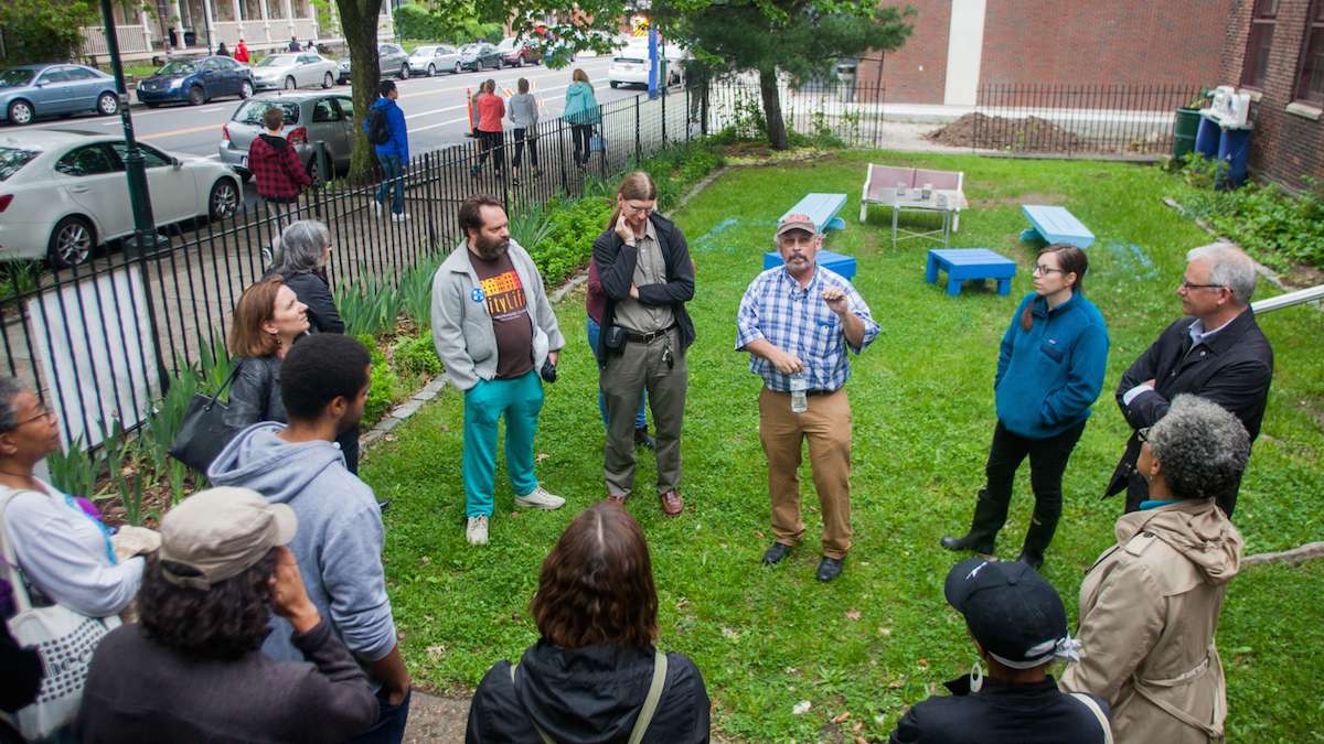Local historian Scott Maits provided facts about Lancaster Avenue's significance in the city's history including it's role in both the Lincoln Highway and the Philadelphia and Lancaster Turnpike.