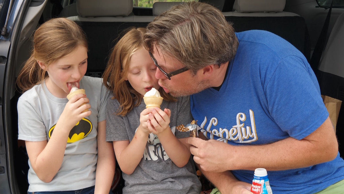  Jeff and his girls. (Courtesy of Jeff Bogle) 
