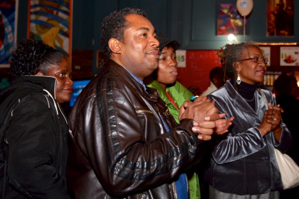<p><p>It quickly became standing room only at the 7165 Lounge in Mt. Airy on Tuesday night.  The venue hosted an election results watch party. ( Jana Shea /for NewsWorks )</p></p>
