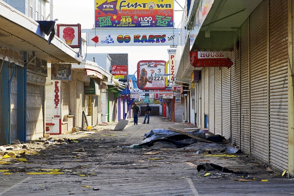 <p>What is left of Seaside Heights' famous boardwalk.( Jana Shea /for NewsWorks )</p>
