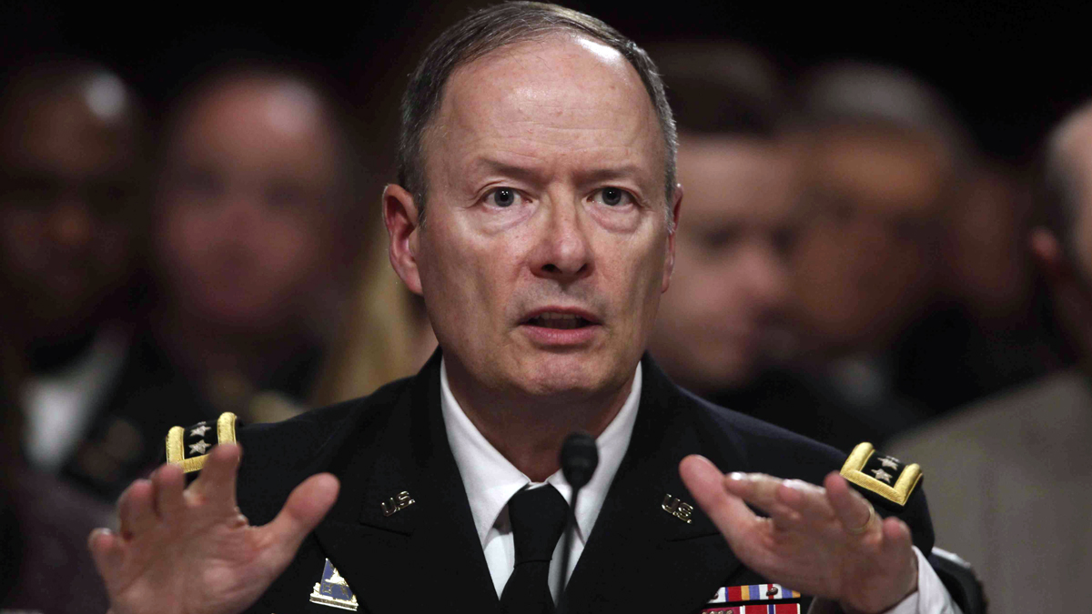  Gen. Keith Alexander, director of the National Security Agency, testifies Wednesday before the Senate Appropriations Committee hearing to examine cybersecurity. (AP Photo/Charles Dharapak) 