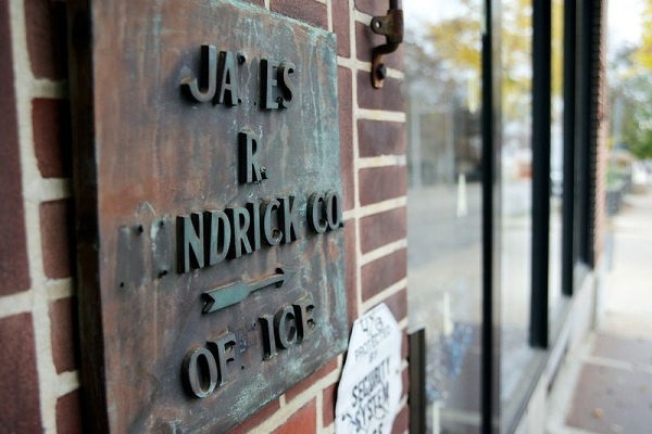 <p><p>The original nameplate above the main entrance on Pastorius Street will be preserved. (Bas Slabbers/for NewsWorks)</p></p>
