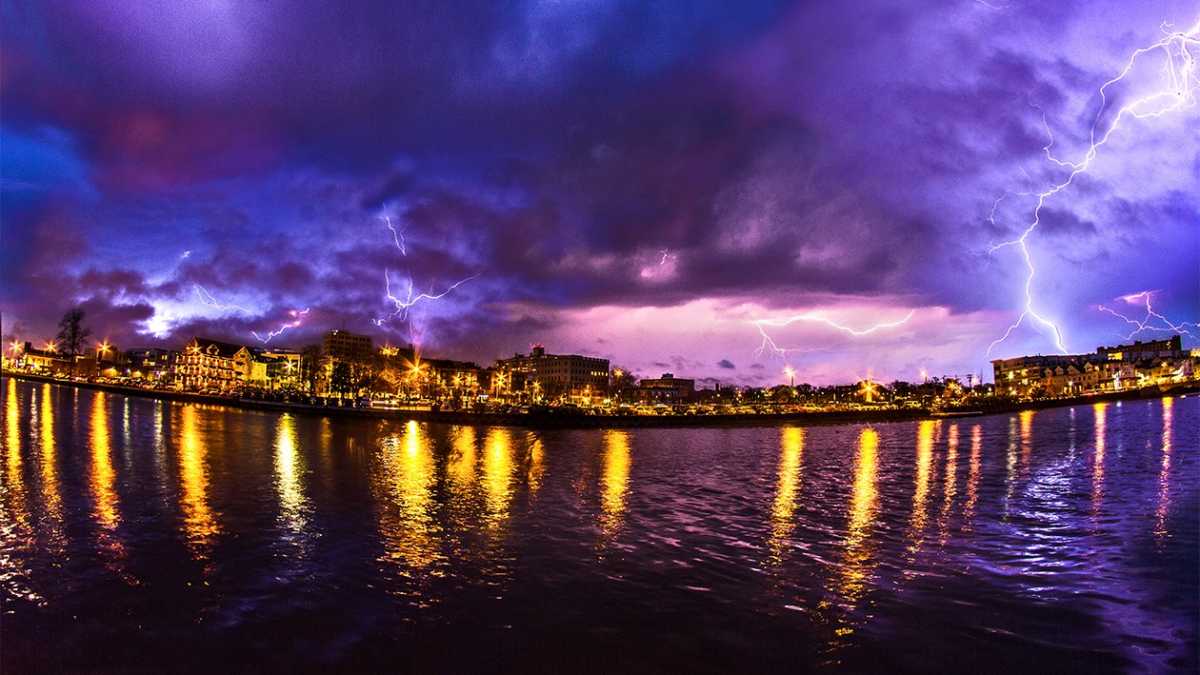  A thunderstorm over Asbury Park in late April 2014 by Blur Revision Media Design. 