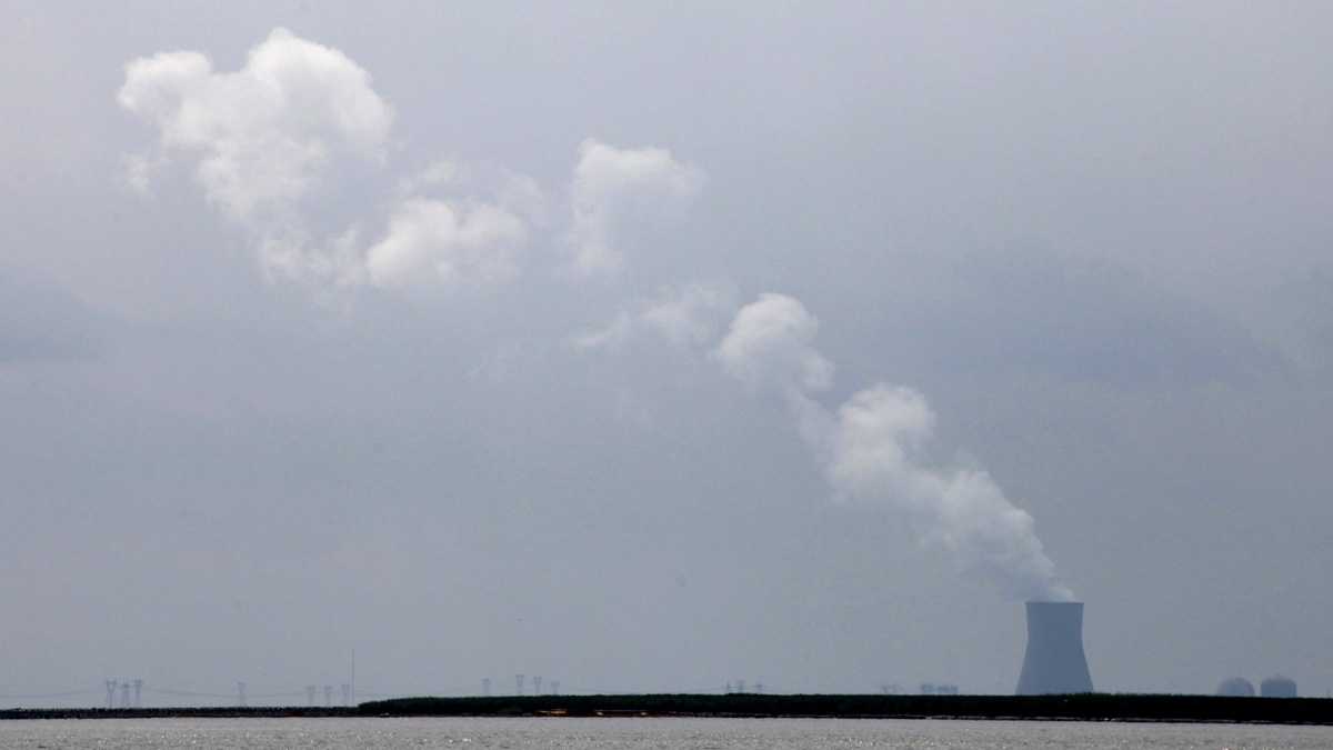 Steam clouds rise from PSEG’s nuclear complex in Lower Alloways Creek Township, New Jersey. (AP file photo) 