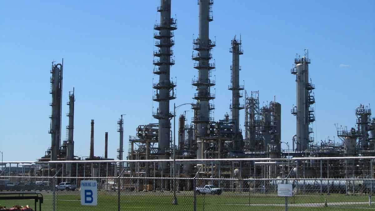 The refinery in Delaware City is one of 14 locations approved for industrial use under the original Coastal Zone Act. (File/WHYY) 