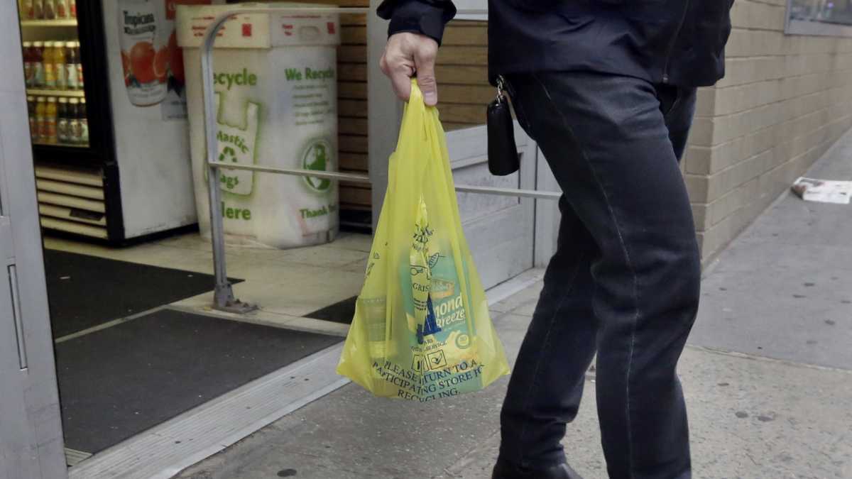 Delaware’s House advances a partial ban on plastic bags to the state Senate. If the Senate passes the legislation, it would take effect in January 2021. (Richard Drew/AP Photo) 