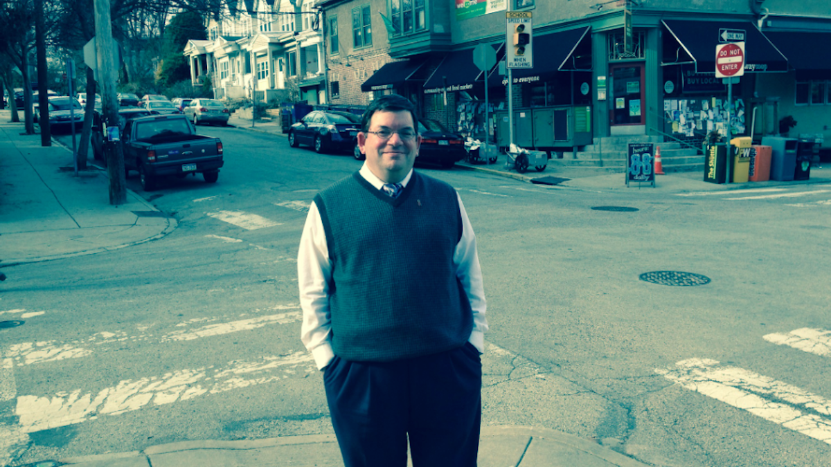  Germantown's Al Vernacchio, a teacher at the Friends' Central School, will receive the AIDS Fund's Founders' Award' on Saturday. (Brian Hickey/WHYY)  