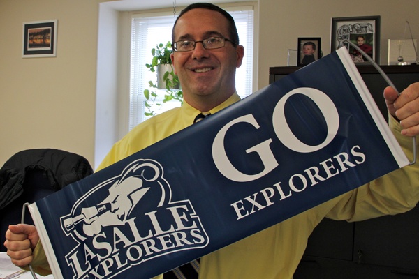 Trey Ulrich, assistant vice president for alumni relations, attended La Salle games in Dayton and Kansas City and is readying for a trip to Los Angeles.