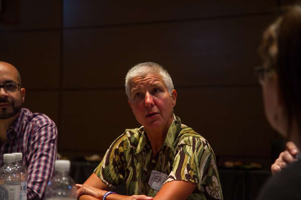 From the audience, Terri Clark, an HIV prevention coordinator, reminded the audience to keep the B in LGBT visible.