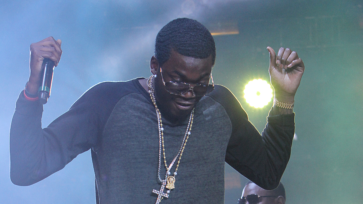  Rapper Meek Mill performs at the Hot 97 Summer Jam concert on Sunday, June 3, 2012 in East Rutherford, New Jersey. (Photo by Donald Traill/Invision/AP) 