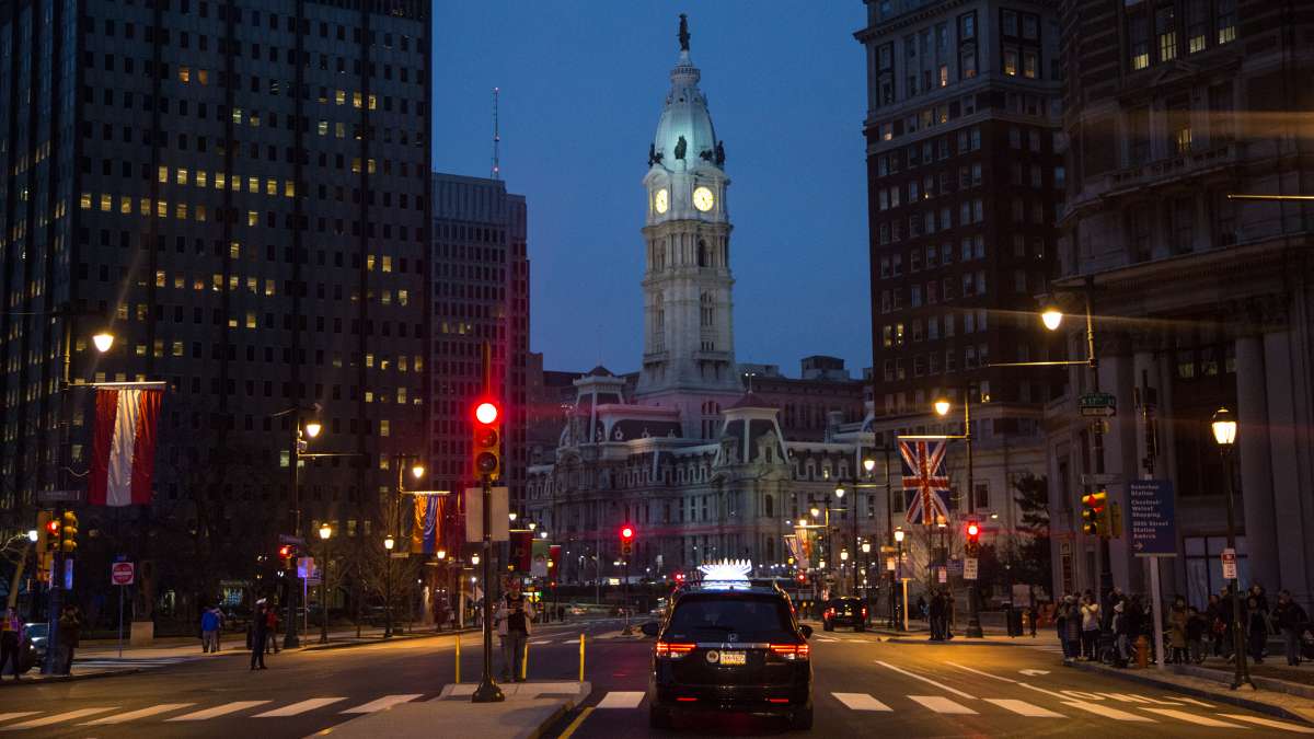 More than 250 cars participate in Philadelphia's 10th Annual Car Menorah Parade December 26, 2016.