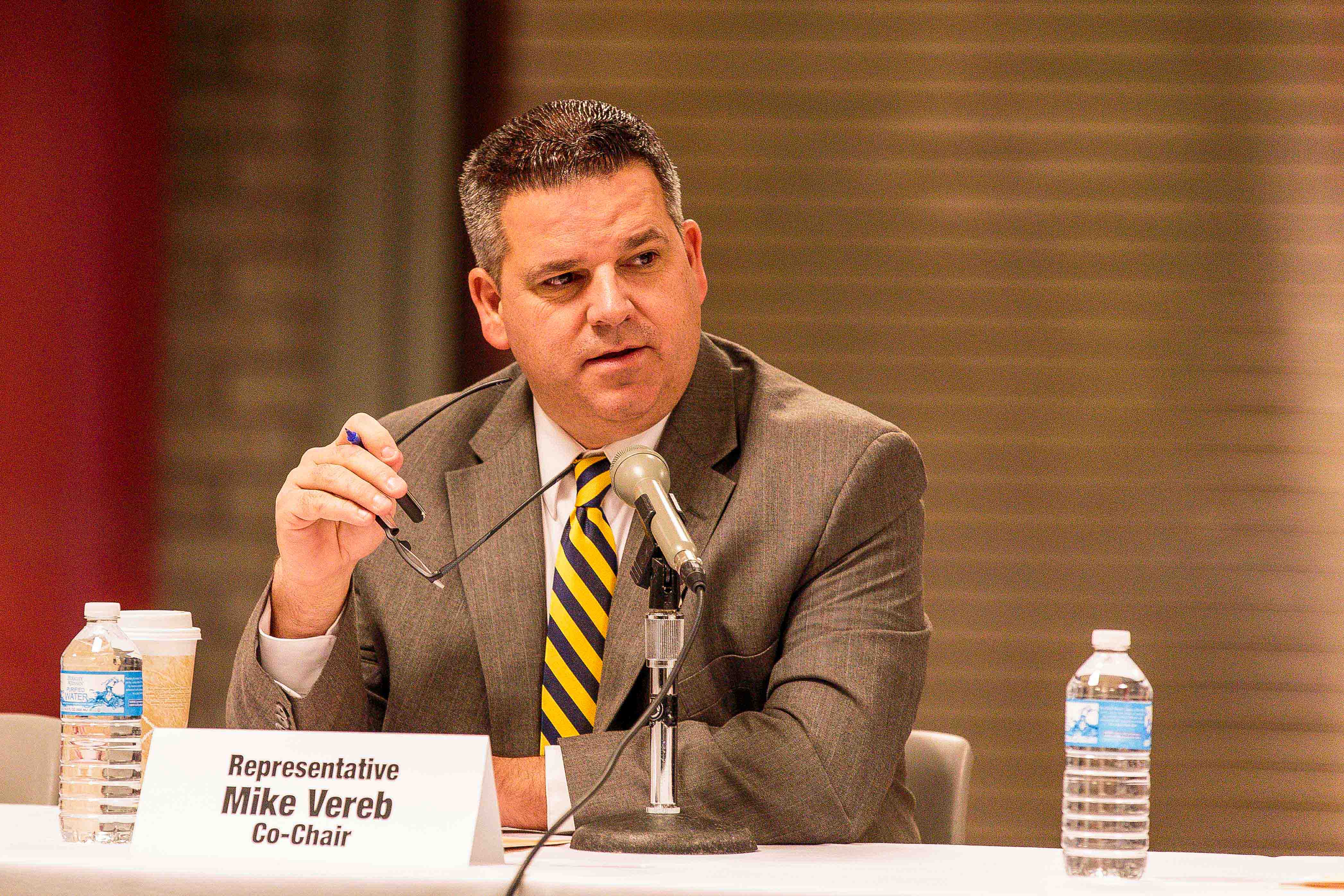  State Rep. Mike Vereb (R-Montgomery County) chairs a commission that will draft a new formula for distributing state education aid. (Jack Dugan/for NewsWorks) 